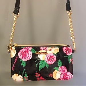 BETSEY JOHNSON floral crossbody with phone charger
